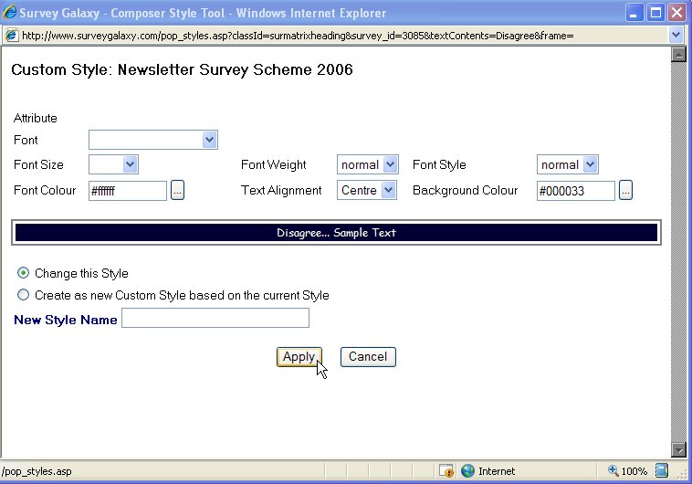 Grid header attributes display